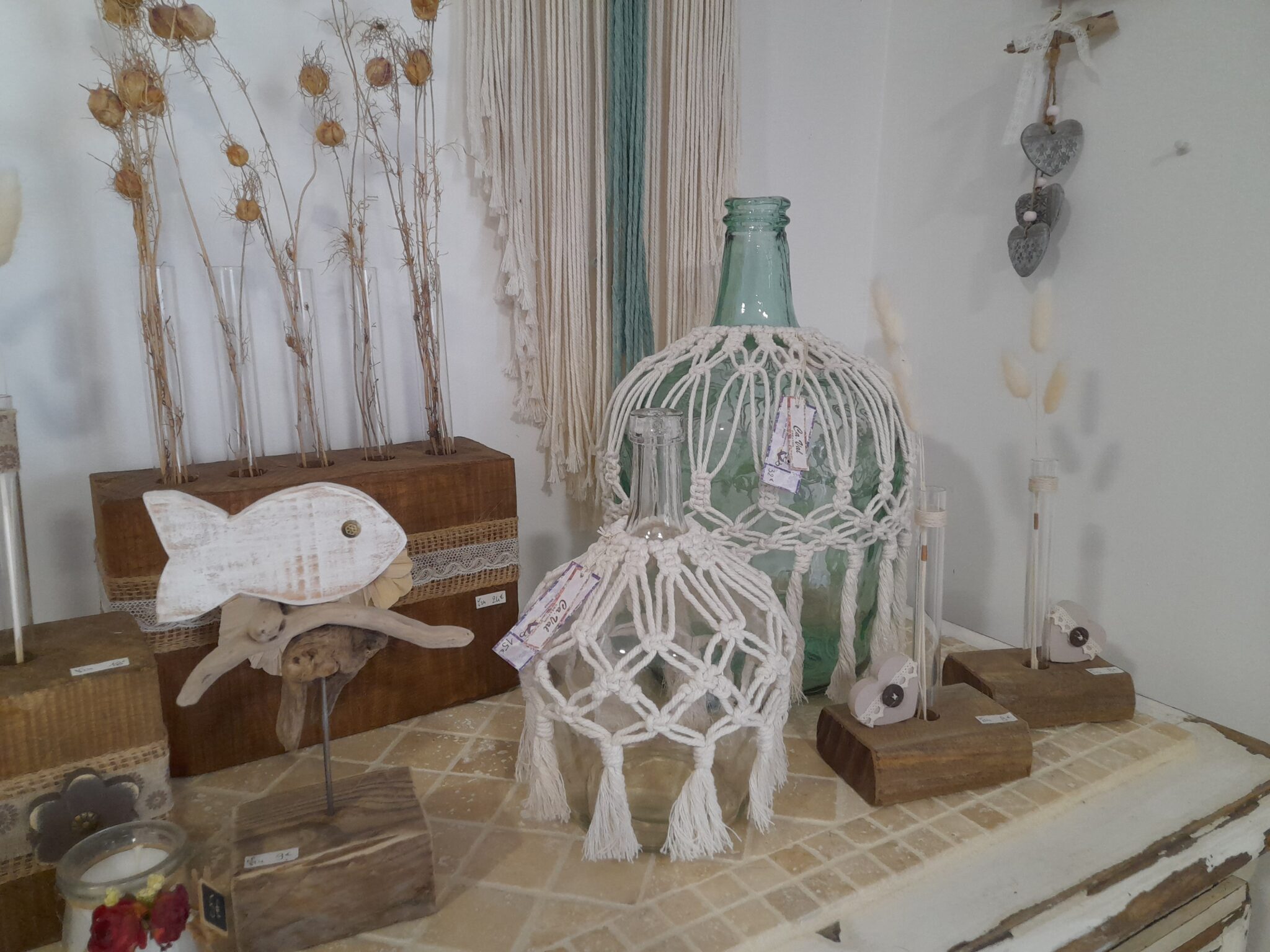 bouteille macramé