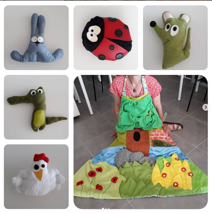 nos créations tablier comptines 1