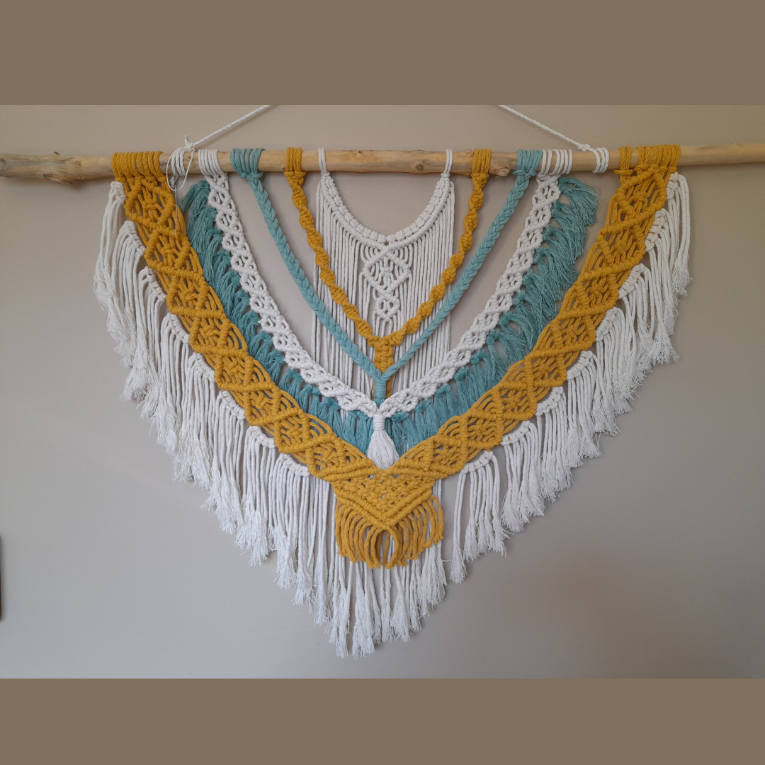 suspension murale macramé
