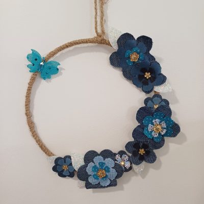Ateliers enfants Couronne de fleur en tissus